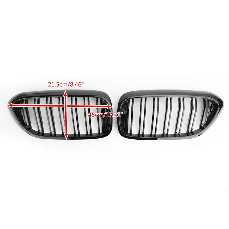 Calandre Double Lamelle BMW Série 5 G30 G31 Noir Brillant 2017-2019