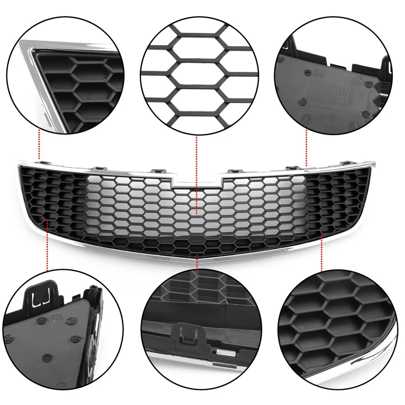 Grille Pare-Chocs Inférieur Chevrolet Cruze ABS Noir 2009-2014