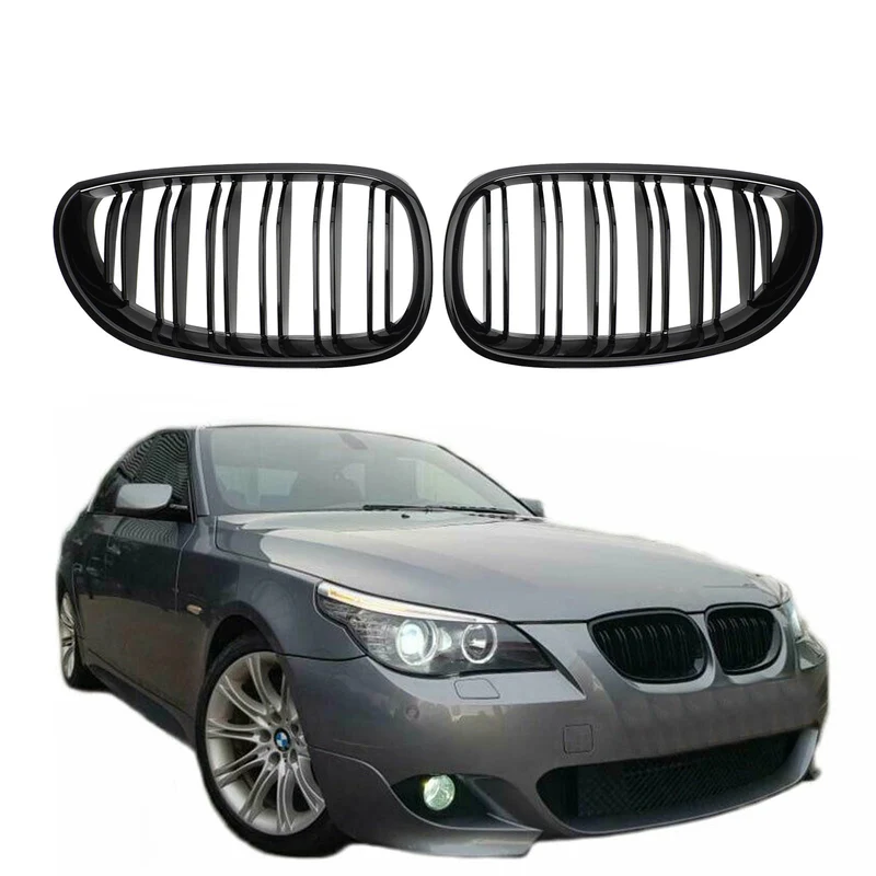 Grille Pare-Chocs Avant BMW E60 E61 Noir Brillant 2004-2009