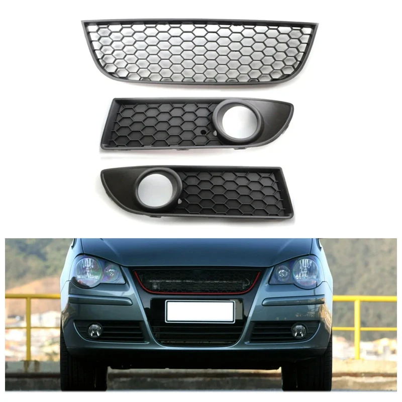 Grille Pare-Chocs VW Polo 9N3 GTI Nid Abeille 2005-2009