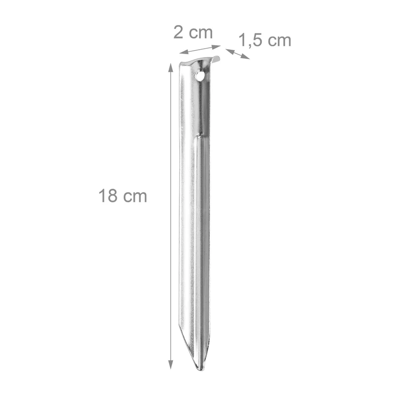 Lot de 25 piquets de tente en acier robuste pour camping jardin fixation solide en acier noir 13_0013879