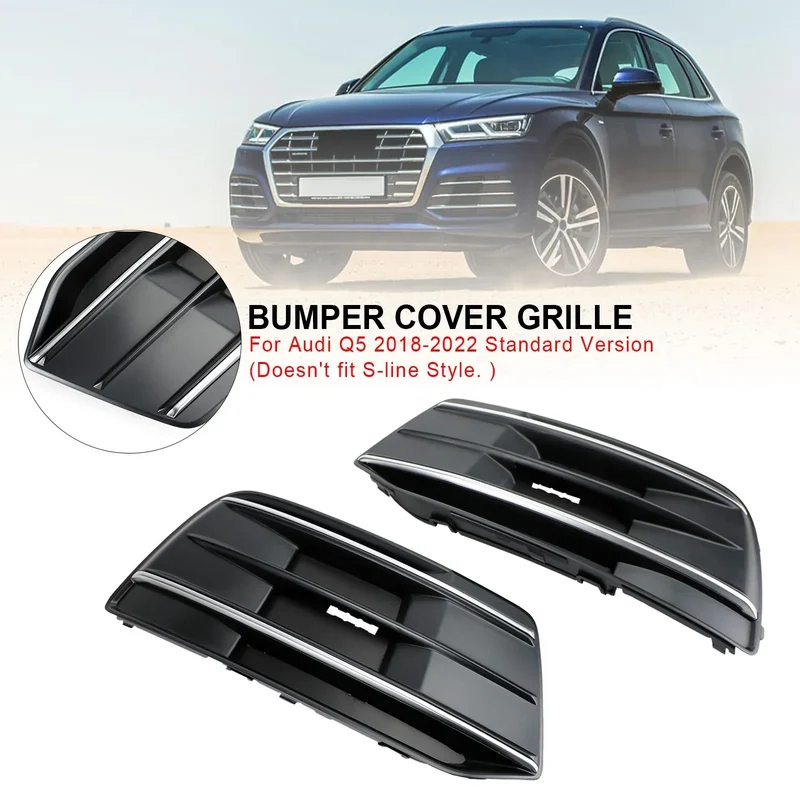 Inserts de calandre pare-chocs avant Audi Q5 noir chrome