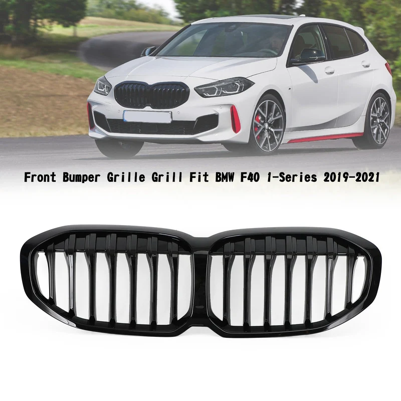 Grille Avant Noir Brillant BMW F40 Série 1 2019-2023