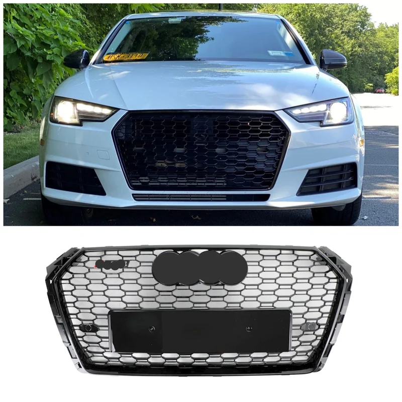Grille Avant RS4 Style Nid D'abeille Noire Audi A4 S4