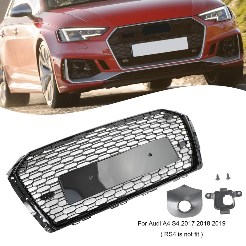 Grille Avant RS4 Style Nid D'abeille Noire Audi A4 S4
