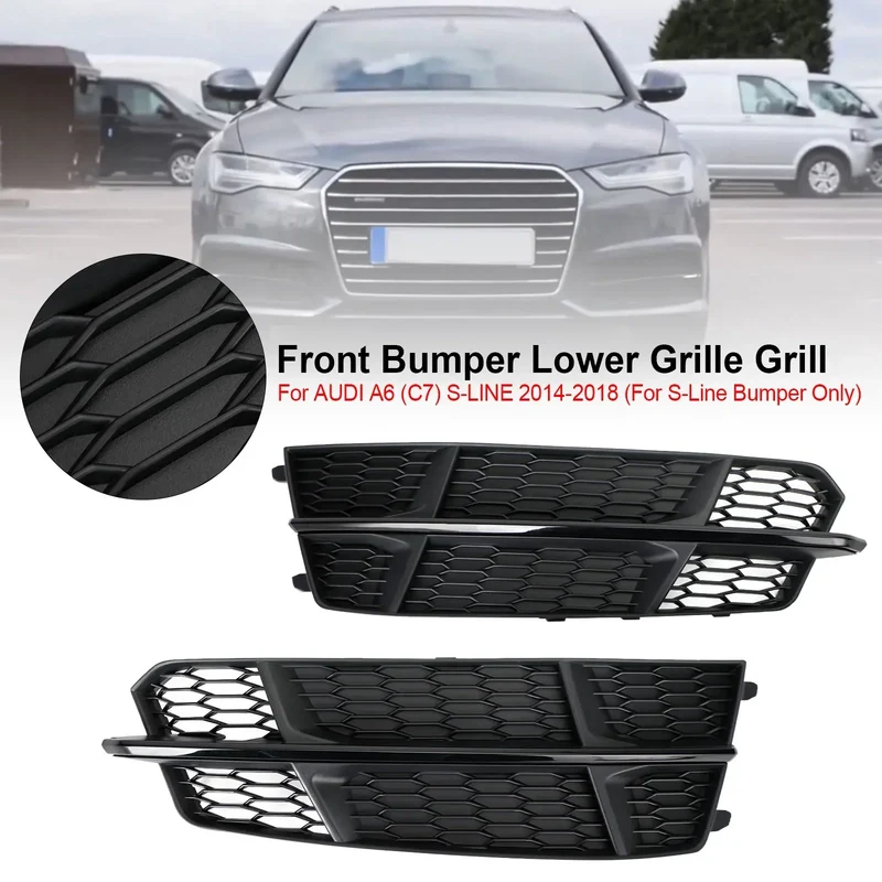 Grille Inférieure Pare-Chocs Avant Noir Mat Audi A6 C7 S-Line