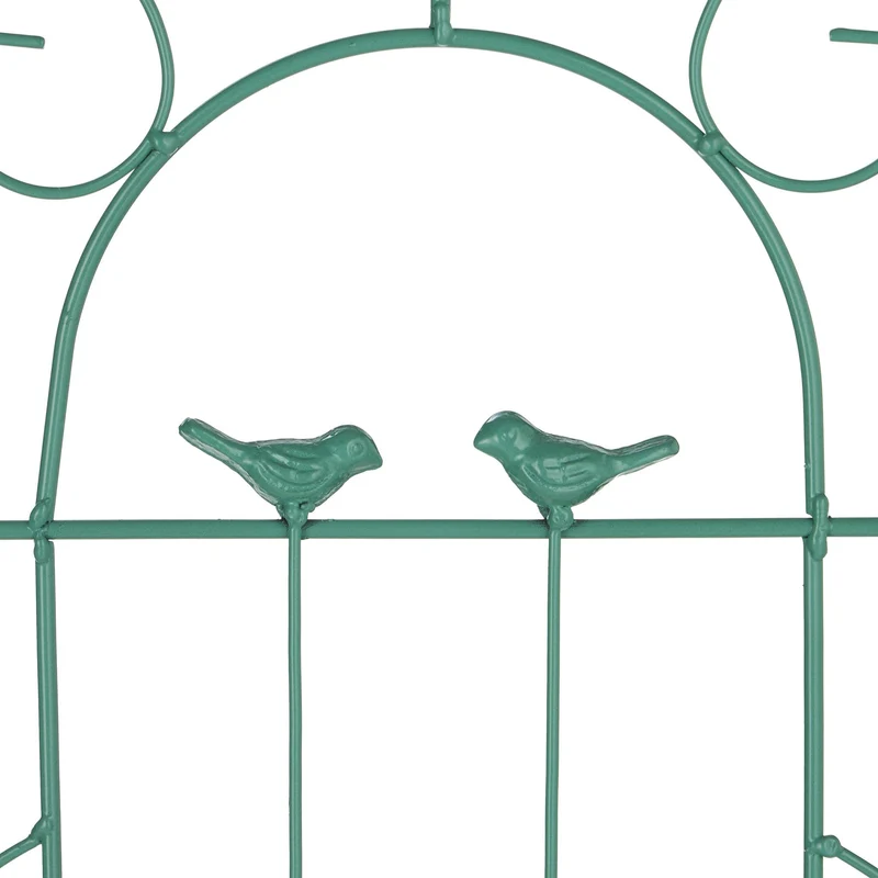Lot de 2 tuteurs à tomates design décoratif jardin 150 x 30 x 30 cm en métal vert 13_0012023