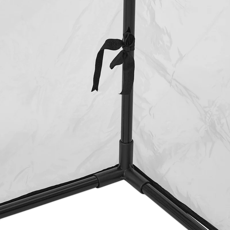Mini-serre de jardin tunnel légère 220 x 120 x 80 cm polyvalente avec 2 portes en PVC transparent 13_0011935