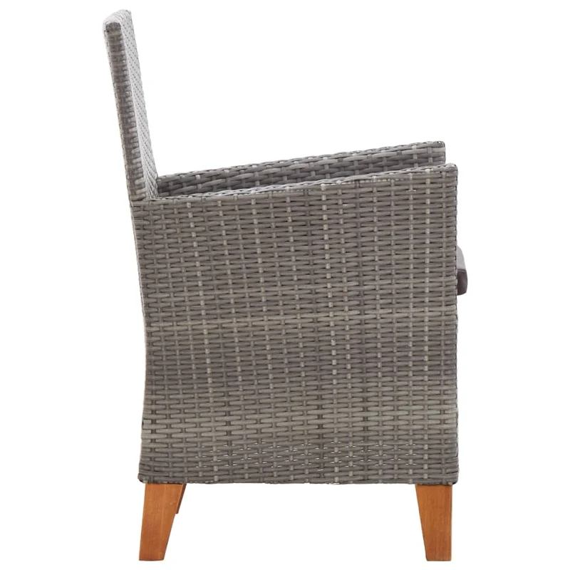 Mobilier à dîner 7 pièces résine tressée et bois d'acacia gris 02_0014638