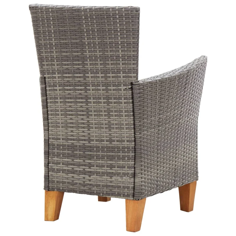Mobilier à dîner 7 pièces résine tressée et bois d'acacia gris 02_0014638