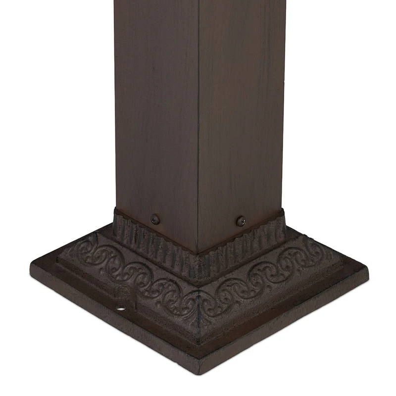 Fontaine extérieure de jardin décorative pratique 80 x 40 x 30 cm en béton gris 13_0017086