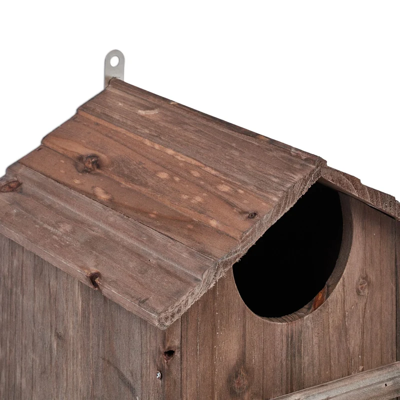 Nichoir pour chouettes à accrocher extérieur 22 x 22 x 30 cm nettoyage facile en bois de sapin naturel 13_0014004