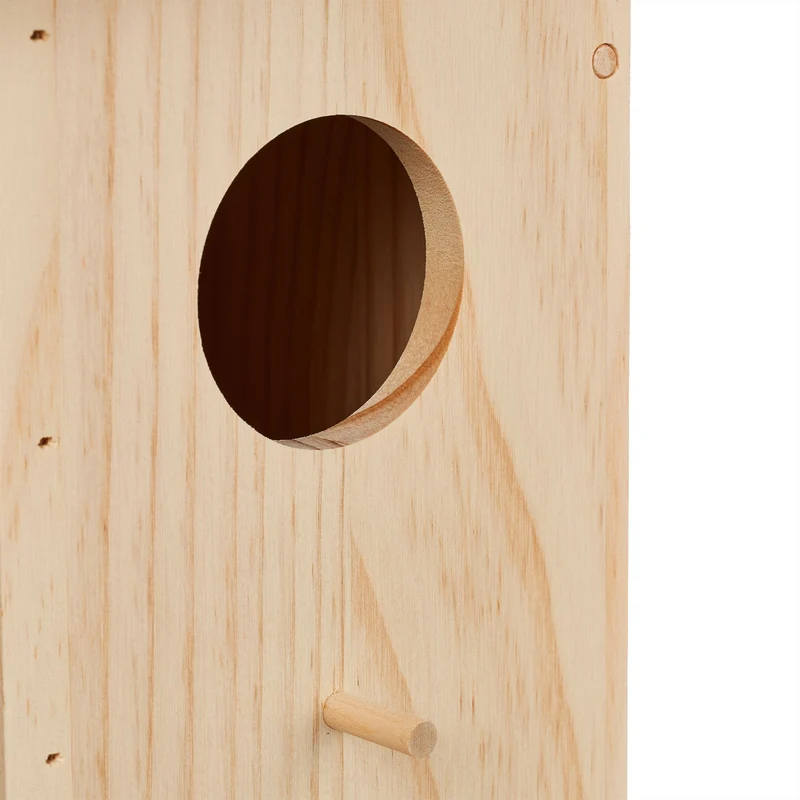 Nichoir pour oiseaux extérieur facile à nettoyer jardin balcon 30 x 20 x 20 cm en bois de pin naturel 13_0014336