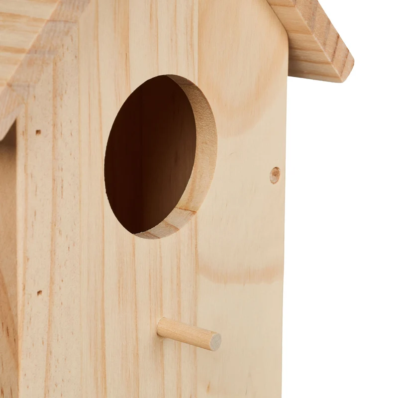 Nichoir pour oiseaux extérieur facile à nettoyer jardin balcon 30 x 20 x 20 cm en bois de pin naturel 13_0014335