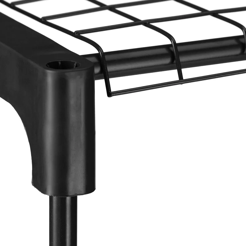 Étagère à plantes extensible pratique 5 niveaux 80 x 30 x 150 cm en métal noir 13_0016536
