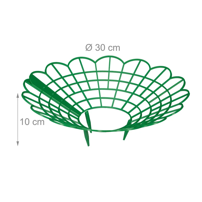 Lot de 10 supports pour fraises coniques jardin 10 x 30 cm facilitation circulation air en plastique vert 13_0016512