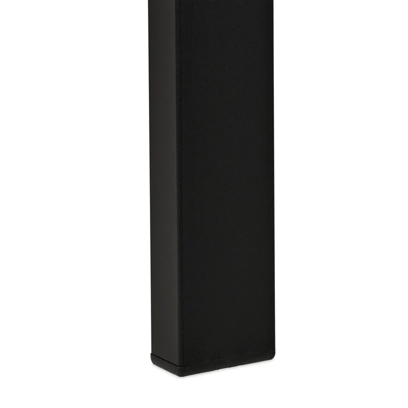 Banc de jardin confortable 120 x 48 x 45 cm pour 2 personnes design géométrique extérieur en acier noir 13_0016733