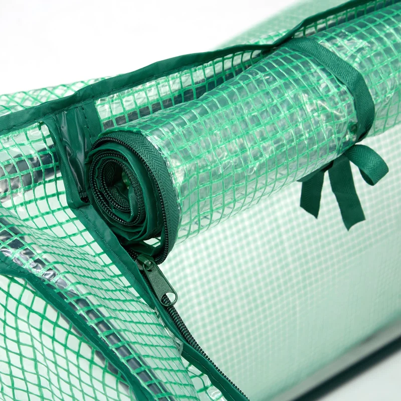 Serre de jardin compacte transparente pour herbes légumes 180 x 80 x 80 cm en acier vert 13_0015705