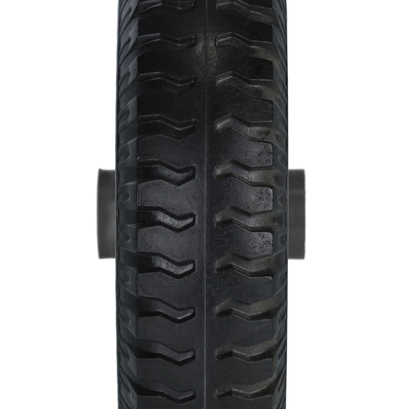 Lot de 2 roues de brouette increvables insensibles aux débris 25 x 10 cm en caoutchouc noir 13_0012281
