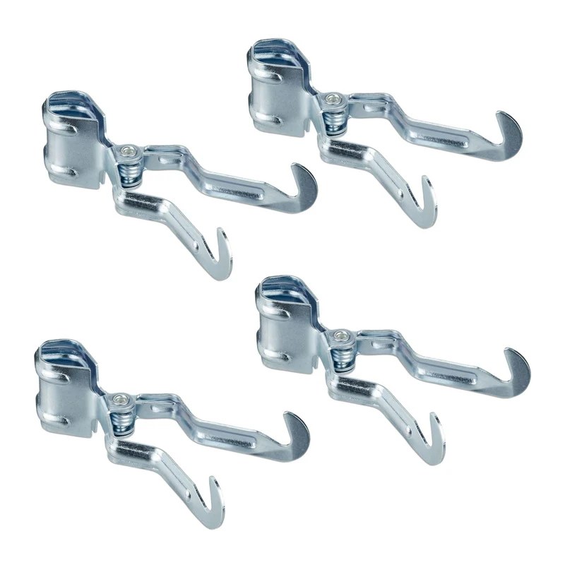 Lot de 4 crochets ingénieux pratiques pour camping 15 x 5 x 5 cm en acier inoxydable argenté 13_0010824