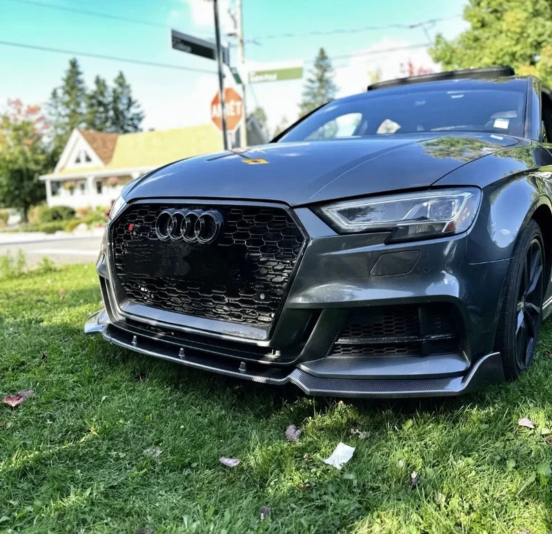 Lame Avant Splitter Pare-Choc Audi A3 S3 8V Noir Brillant