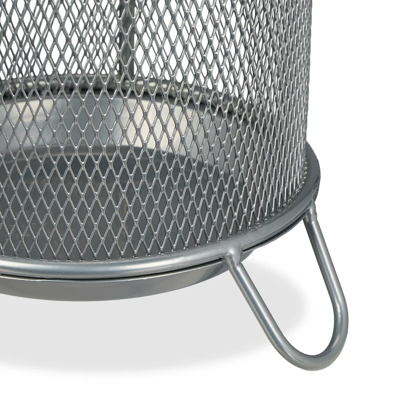 Porte-parapluie rond design moderne entrée bureau 52,5 x 16 cm en acier noir 13_0014128