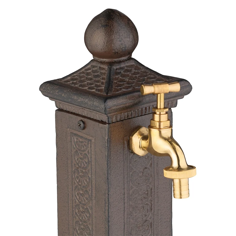 Fontaine de jardin design nostalgique décoration extérieur 47 x 14 x 18,5 cm en fonte d'aluminium blanche 13_0016813
