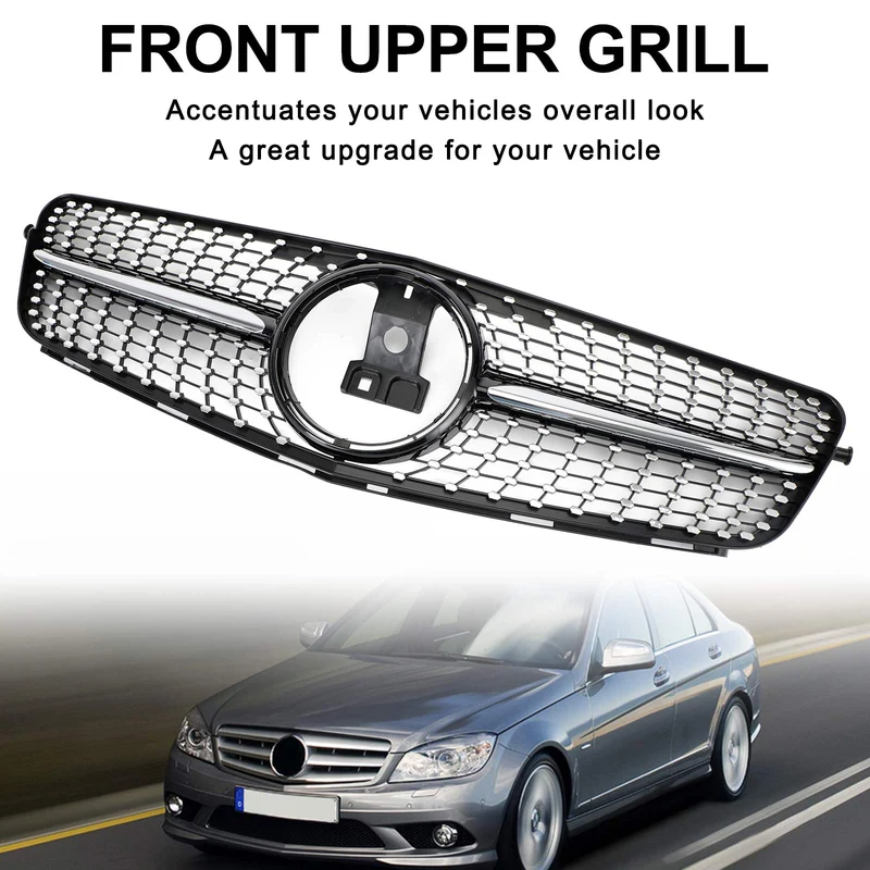 Calandre Avant Noir Chrome Mercedes Classe C W204 2008-2014