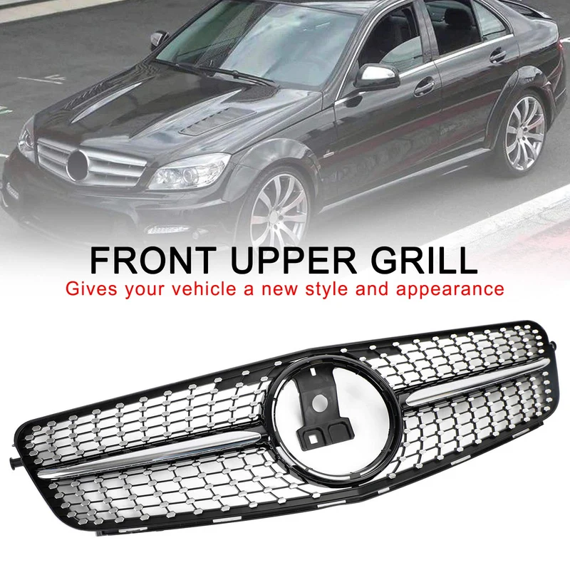 Calandre Avant Noir Chrome Mercedes Classe C W204 2008-2014