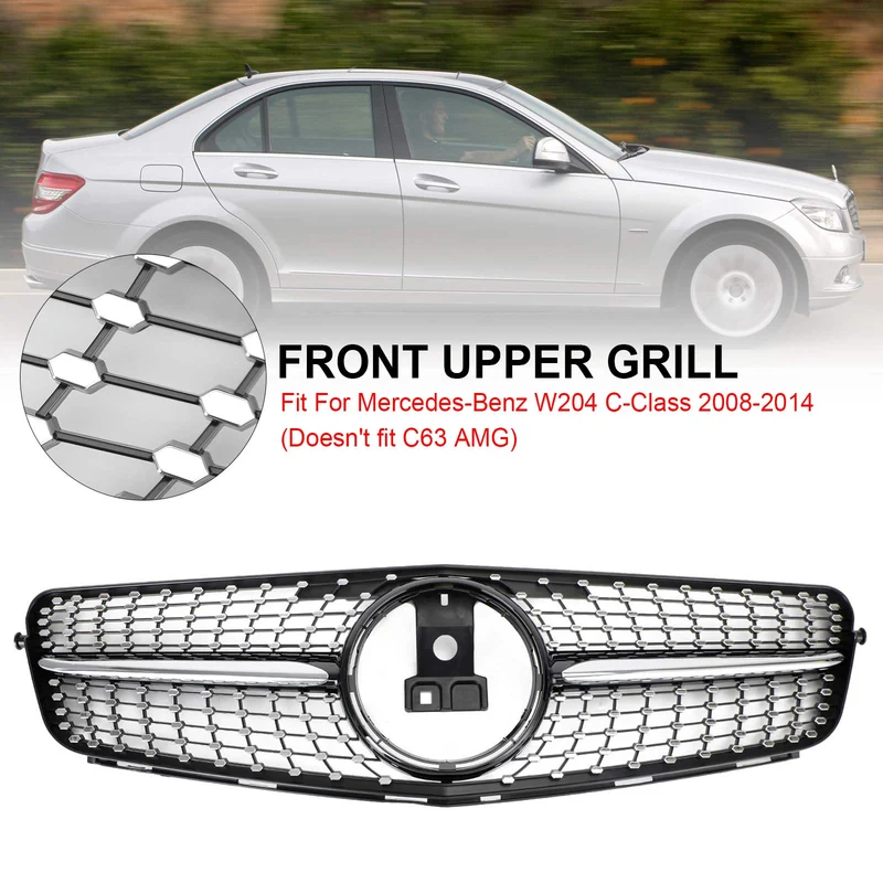 Calandre Avant Noir Chrome Mercedes Classe C W204 2008-2014