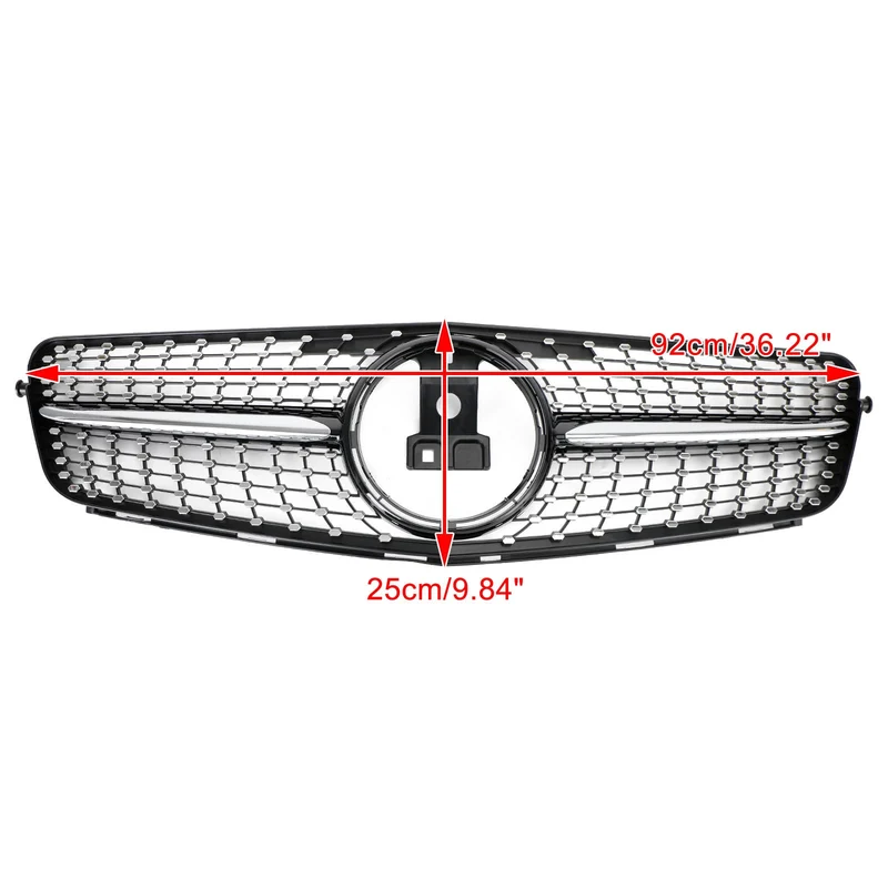 Calandre Avant Noir Chrome Mercedes Classe C W204 2008-2014