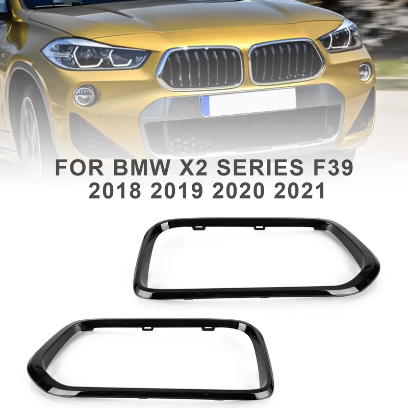 Garniture Cadre Calandre Pare-Chocs Avant BMW X2 F39 2018-2021 Noir