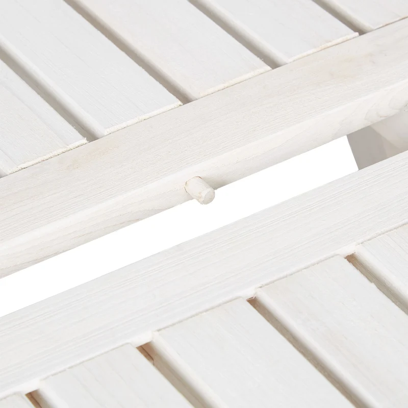 Table pliante d'appoint extérieure 80 x 60 x 70 cm pratique et flexible style contemporain en bois blanc 13_0011260