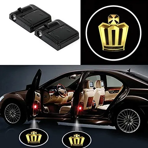 2x Projecteurs LED de Porte Logo Couronne Projection Ombre Fantôme