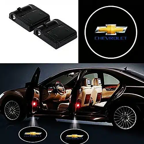2x Projecteurs LED de Porte Chevy avec Logo Haute Définition