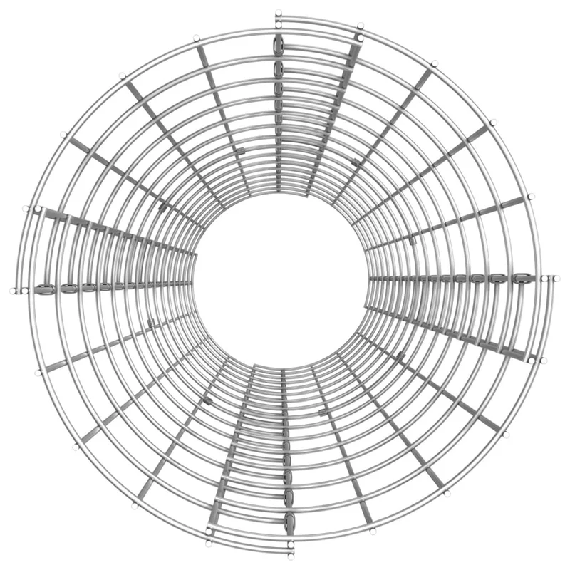Lit surélevé à gabion circulaire 3 pièces acier galvanisé Ø30 x 150cm Argent 02_0039902