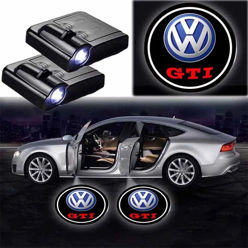 2x Projecteurs LED GTI pour Portes de Voiture Sans Fil