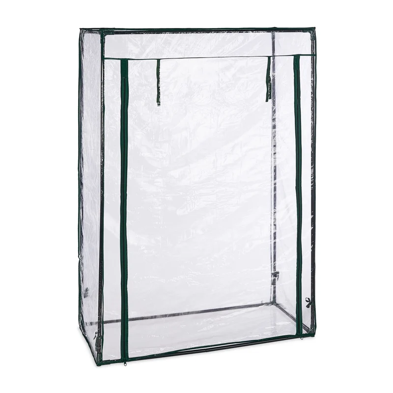 Serre de tomates jardin compacte 150 x 100 x 50 cm aération optimale protection plantes en PVC transparent 13_0011252