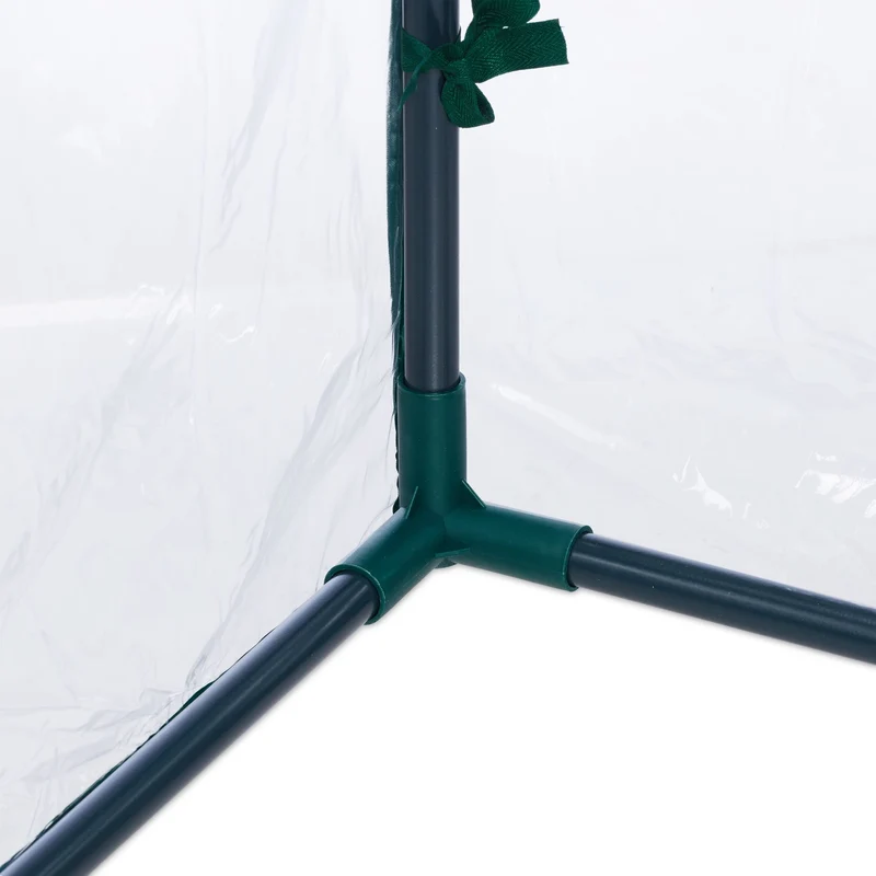 Serre de tomates jardin compacte 150 x 100 x 50 cm aération optimale protection plantes en PVC transparent 13_0011252