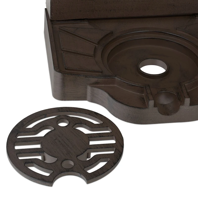 Fontaine extérieure décorative style antique jardin 60 x 40 x 30 cm avec robinet pratique en fonte d'aluminium 13_0015662