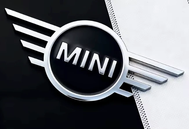 Logo Mini Cooper Emblème Capot Arrière Noir Mat Brillant Chrome