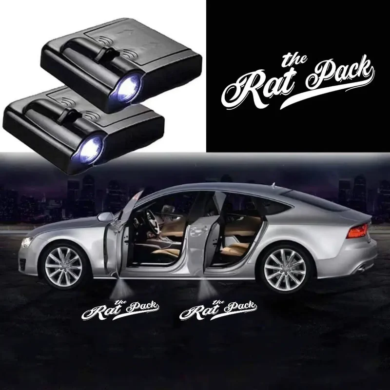 Projecteurs LED de Porte Voiture The Rat Pack Logo 2x