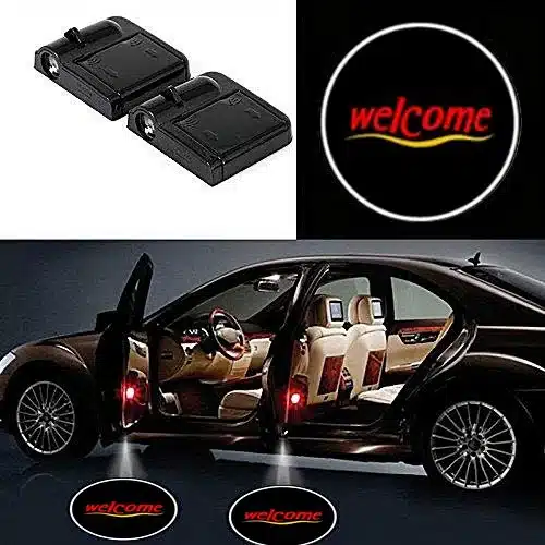 Lot 2 Projecteurs de Porte LED Voiture - Logo de Bienvenue
