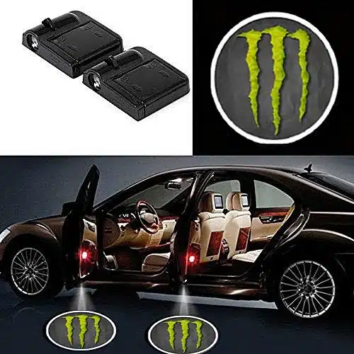 Projecteurs de porte LED logo Monster pour voiture 2 pièces