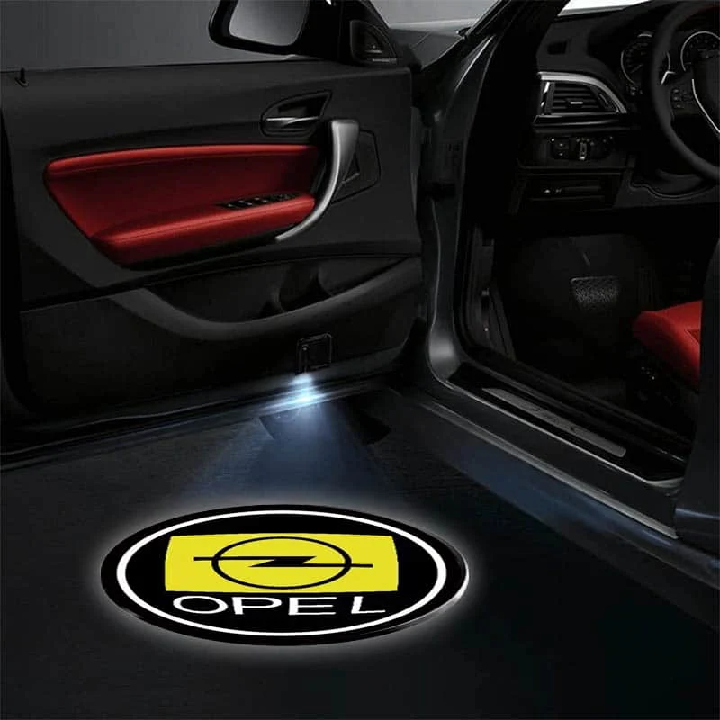 2X Projecteurs LED Sans Fil Logo Opel pour Portières Voiture