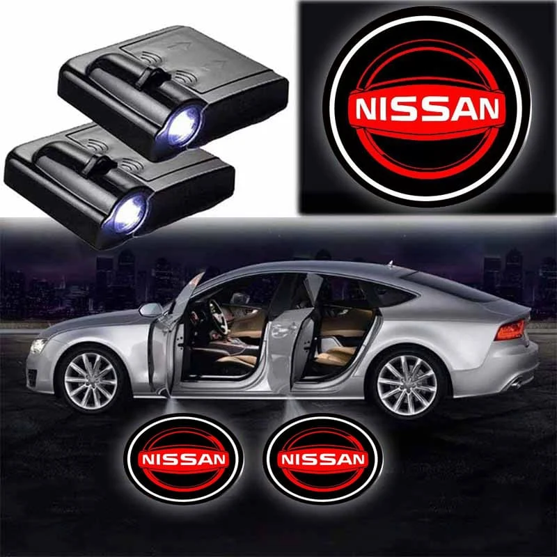 Projecteurs de porte LED Nissan sans fil 2 pièces