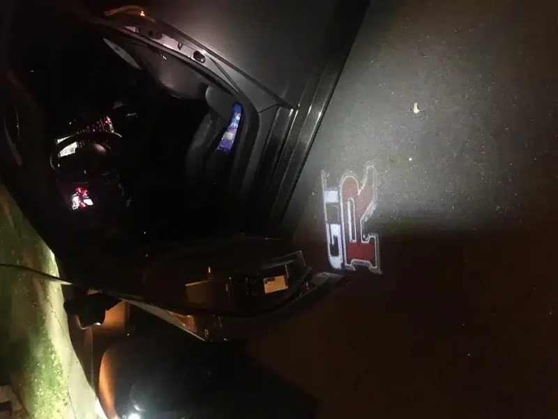 2X Projecteurs LED Sans Fil pour Portes Nissan GTR Logo