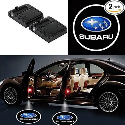 Kit 2 projecteurs LED porte Subaru sans fil logo projeté