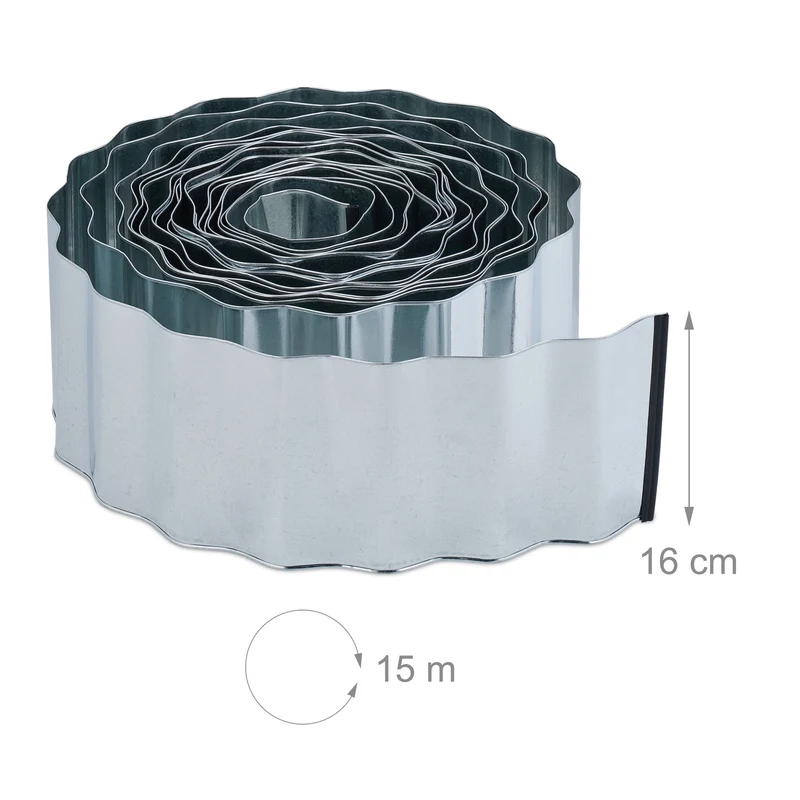 Bordure de jardin flexible 15 m pour délimiter parterres et chemins design contemporain en plastique vert 13_0012645