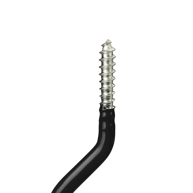 Lot de 12 crochets muraux polyvalents pour suspendre vélo outils garage cave 10 x 15 x 12 cm en PVC noir 13_0013520